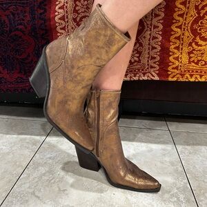 Bronze Ankle Boots western style size 11